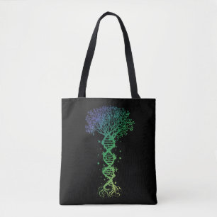 Tote Bag ADN Arbre de vie Génétique Biologie colorée Sci