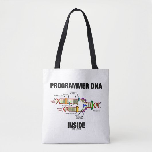 Tote Bag ADN du programmeur dans l'Humour de biologie moléc (Devant)