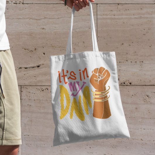 Tote Bag Adn Noir Histoire Mois Poing