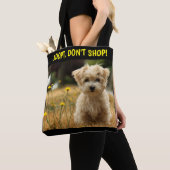 Tote Bag Adoptez, n'achetez pas Fourre-tout (De près)