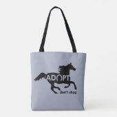 Tote Bag Adoptez Ne pas Acheter Cheval (Dos)