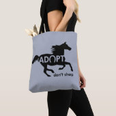 Tote Bag Adoptez Ne pas Acheter Cheval (De près)