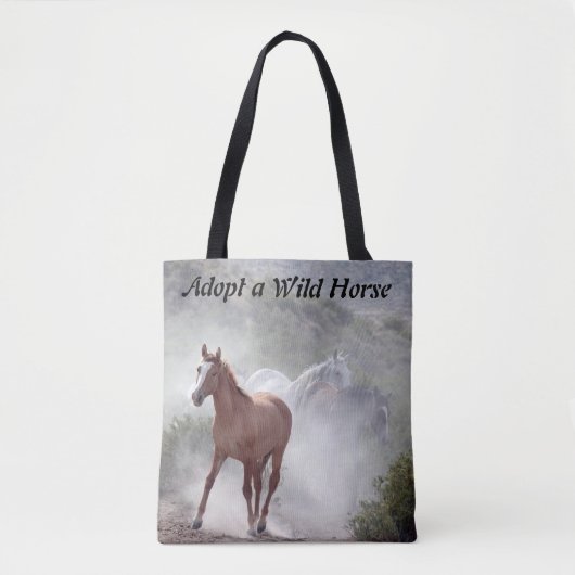 Tote Bag Adoptez un cheval sauvage (Devant)