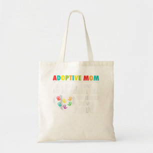 Tote Bag Adoption citation de coeur de maman cadeau d'adopt