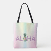 Tote Bag Adorable Aloha Hawaiian Fleurs d'ananas coloré (Dos)