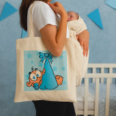 Tote Bag Adorable Baby Boy avec Pacifier dans une fronde