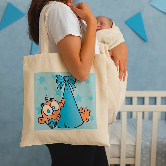 Tote Bag Adorable Baby Boy avec Pacifier dans une fronde