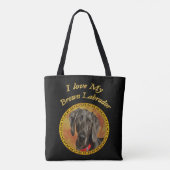 Tote Bag Adorable chien de chiot de labrador brun doux (Dos)