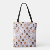 Tote Bag Adorable Chouette d'Halloween Motif (Dos)