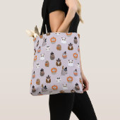 Tote Bag Adorable Chouette d'Halloween Motif (De près)