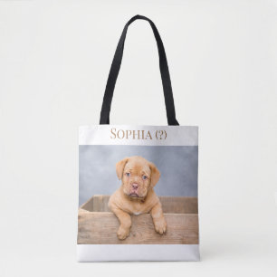 Tote Bag Adorable Dogue de Bordeaux chiot, Fourre-tout