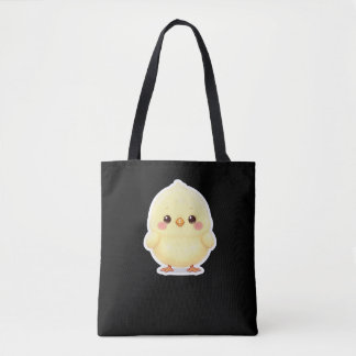 Tote Bag Adorable Fluffy Chibi Chick