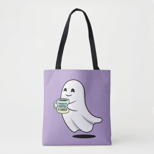 Tote Bag Adorable Ghost Cute Halloween Illustration (Devant)