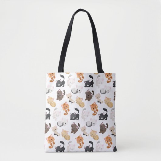 Tote Bag Adorable Kitty Cats Imprimer (Devant)