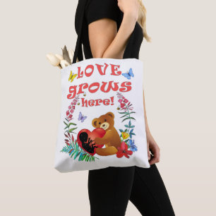 Tote Bag Adorable "L'amour grandit ici" Maternité / materni