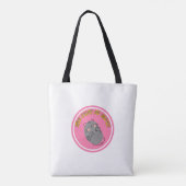 Tote Bag Adorable Lazy Cat "Too Cute To Move" Design (Dos)