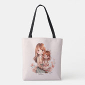 Tote Bag Adorable maman et fille Bond (Dos)