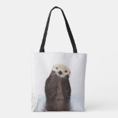 Tote Bag Adorable Otter souriant dans le lac (Dos)