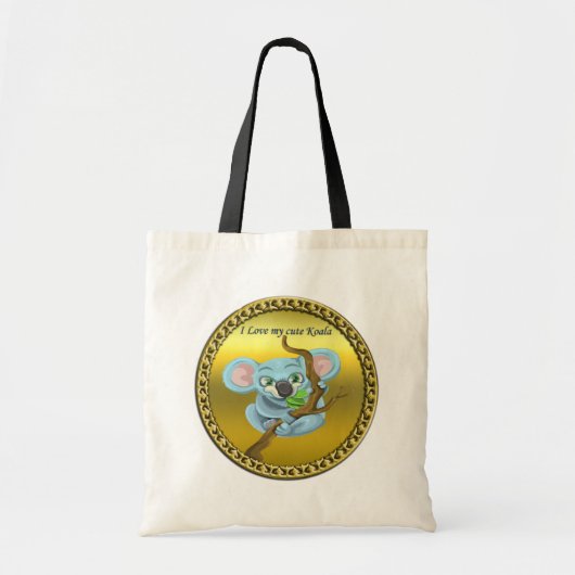 Tote Bag Adorable ours koala dans un arbre dans la forêt (Devant)
