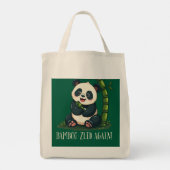 Tote Bag Adorable Panda Accrocher Bambou mignonette Cartoon (Dos)