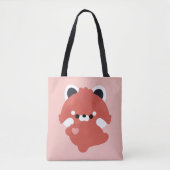Tote Bag Adorable Panda roux d'amour (Devant)