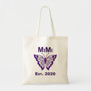 Tote Bag Adorable Papillon Mimi "Est 2020"
