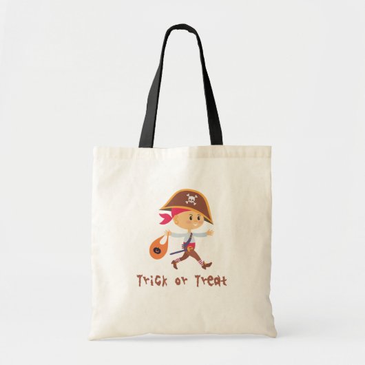 Tote Bag Adorable Pirate mignonne Brown Trick ou traitement (Devant)