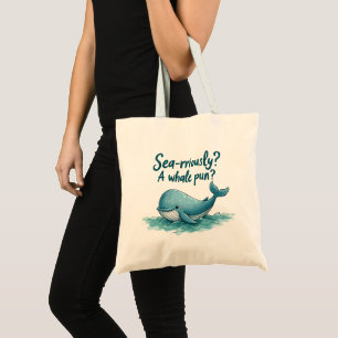 Tote Bag Adorable "Sérieusement maritime ? Un jeu de mots s