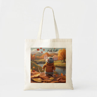 Tote Bag Adorable Souris Accueil Automne Fourre-tout