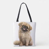 TOTE BAG ADORABLE TAN PEKINGESE PUPPY CHIEN (Dos)