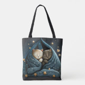TOTE BAG ADORABLES CHATONS DORMANT DANS DES COUVERTURES SOU (Dos)