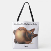 Tote Bag Adorables Funky Gras Chiot Personnalisé (Devant)