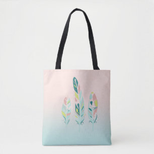 Tote Bag Adorables Plumes Modernes Féminines Mignonnes