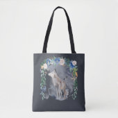 Tote Bag adorateurs de loup gris mignon (Devant)