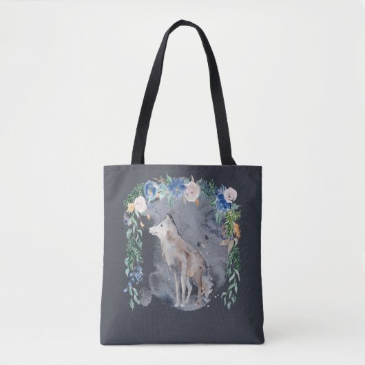 Tote Bag adorateurs de loup gris mignon (Devant)