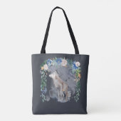 Tote Bag adorateurs de loup gris mignon (Dos)
