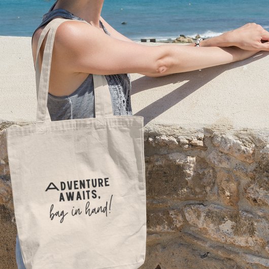Tote Bag Adventure Await Explorateur Voyageur Globetrotter