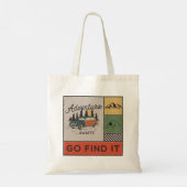 Tote Bag Adventure Await Go Find It Retro Camping Travel (Dos)