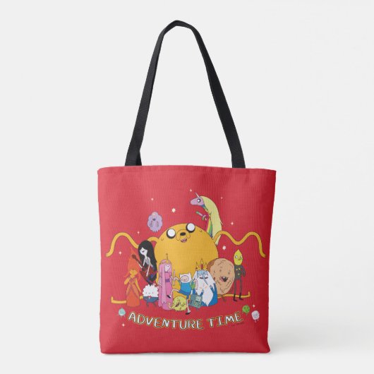 Tote Bag Adventure Time | Large Jake Group Graphic (Dos)