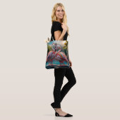 Tote Bag Affection éternelle : Embrasser les Flamants roses (Sur le modèle)