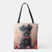 Tote Bag Affenpinscher avec Rose - Saint Valentin (Dos)
