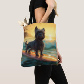 Tote Bag Affenpinscher Beach Surf Peinture (De près)