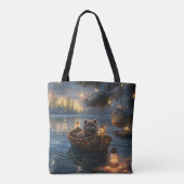 Tote Bag Affenpinscher Festive Christmas Voyage (Dos)