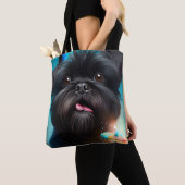 Tote Bag Affenpinscher fête le gâteau des ballons d'anniver (De près)
