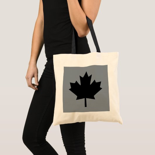 Tote Bag Affichage de Canadian Black Maple Leaf (Devant (produit))