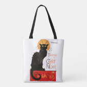 Tote Bag Affiche Classique Chat Noir de Steinlen en Noir (Dos)