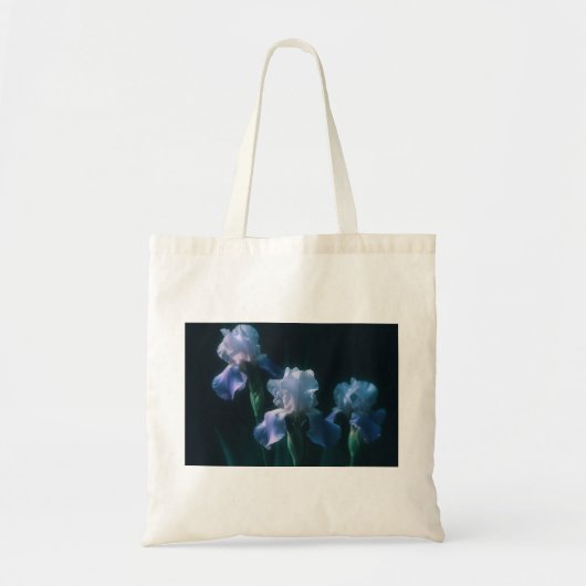 Tote Bag Affiche d'art mural floral Iris Bleu (Devant)