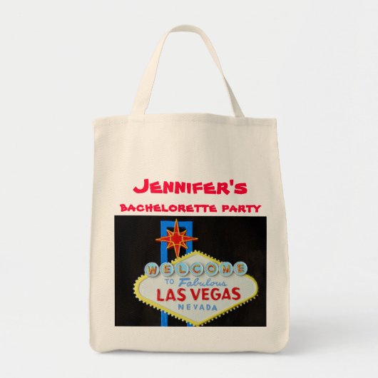 Tote Bag Affiche de bienvenue de bachelorette de Las Vegas (Devant)