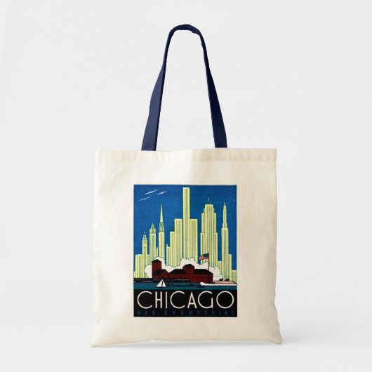 Tote Bag Affiche de Chicago de 1930 visites (Devant)