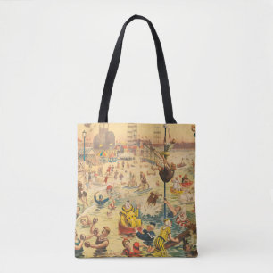 Tote Bag Affiche De Cirque Des Gens En Costumes Se Produisa